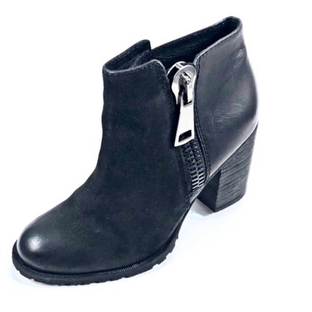 Aldo Womens Black Leather Ankle Booties 6.5M